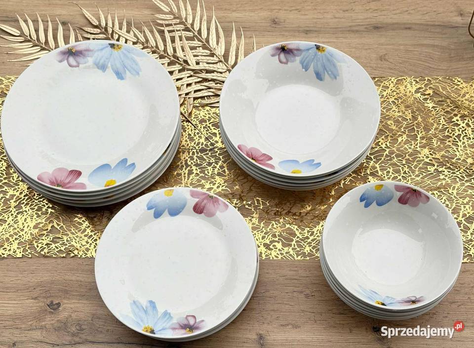 189 Serwis obiadowy 24 elementy stokrotki
