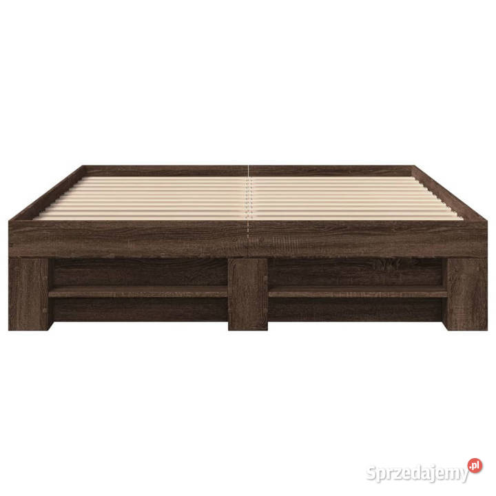 Łóżko bez materaca brązowy dąb 140x190 WM3295505 33cm