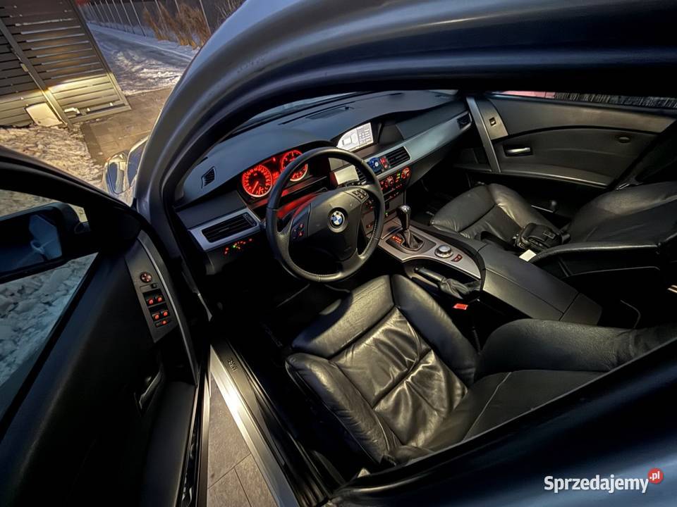 BMW E60 525d 2005 Automat 230 mapie xenon skórzana tapicerka Sochaczew