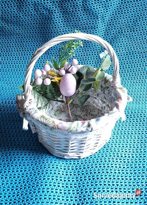 Koszyczek Wielkanocny okrągły biały Małkinia Górna