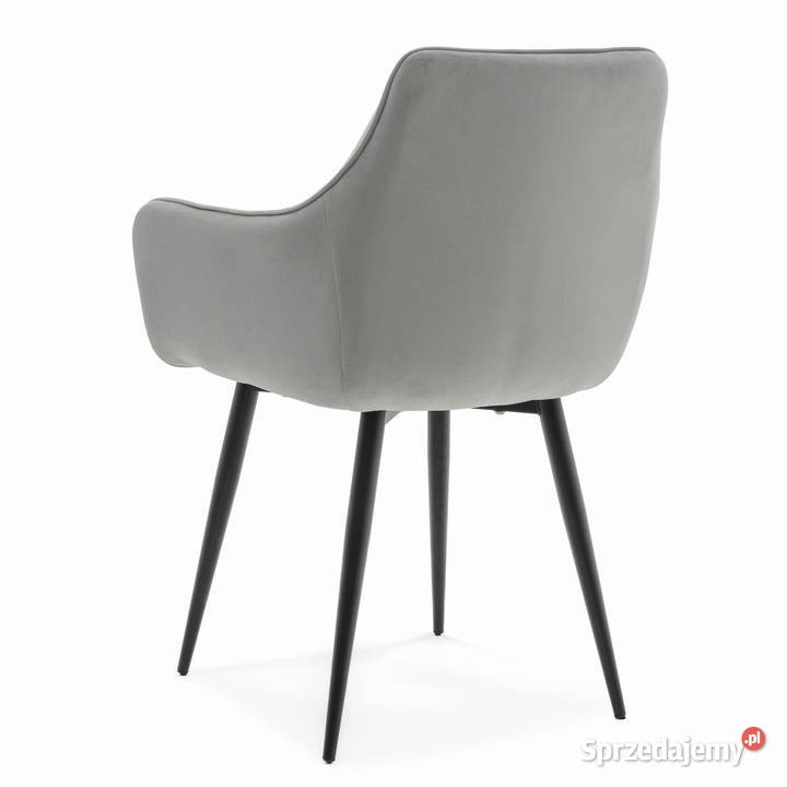 Jasnoszare Krzesło Tapicerowane Quattro Wysyłka