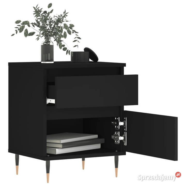 Szafki nocne 2 czarne 40x35x50 WM830655 Warszawa