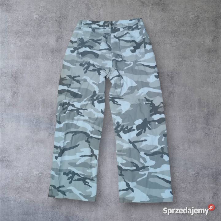 Spodnie z szeroką nogawką moro Brzeziny sprzedam