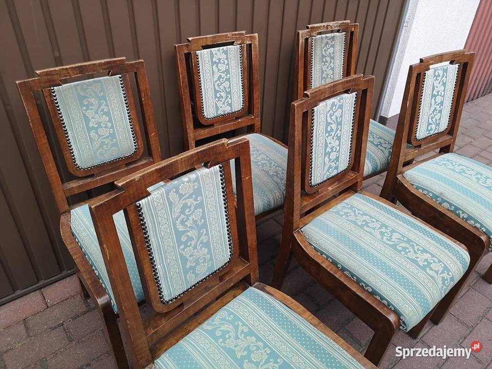 Krzesła ARTDECO Orzech Unikat Stare Antyk Swarzędz