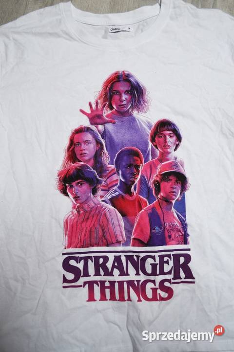 Koszulka biała Stranger Things M tshirt Cropp Płock