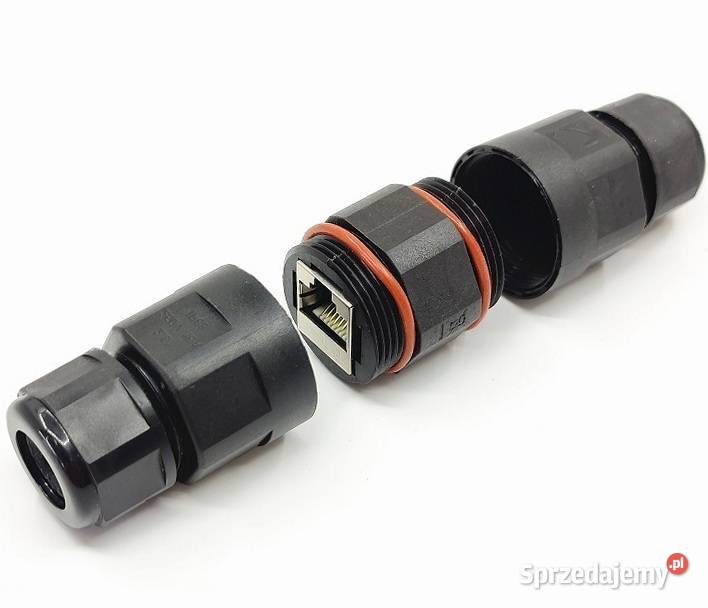 Mufa hermetyczna 2x RJ45 LAN IP68 złącze kabla Dom i Ogród Siemianowice Śląskie
