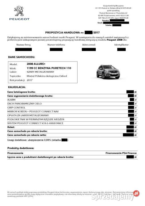 Peugeot 2008 ALURE Chodzież