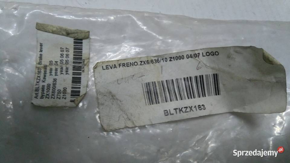 Dźwignia klamka manetka Kawasaki ZX6 ZX1000 Z750 Bielsk Podlaski