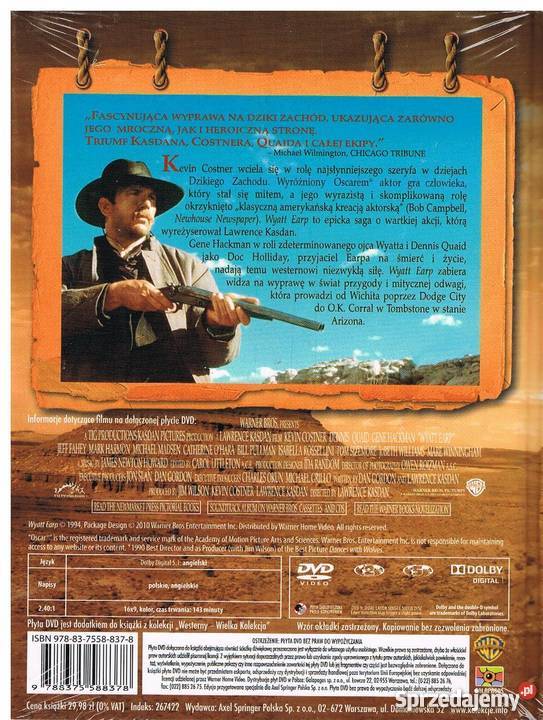 Wyatt Earp Costner Hackman Łódź