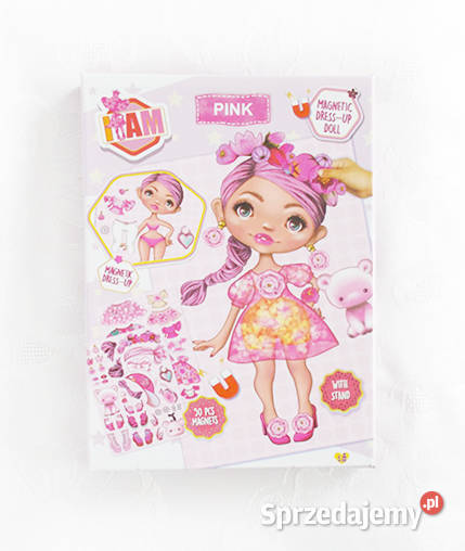 magnetyczna lalka z ubrankami Pink magnetic podlaskie
