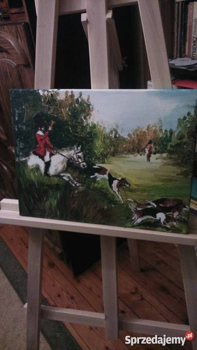 Obraz myśliwski Polowanie z psami dolnośląskie Wrocław