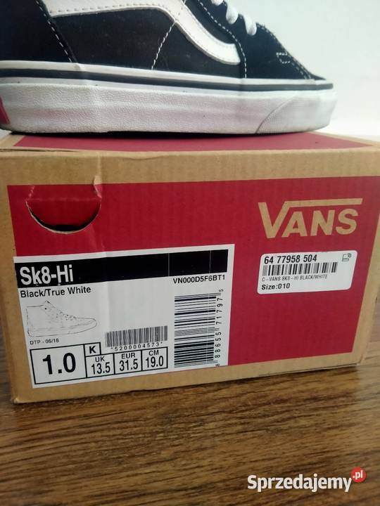 Vansy SK8Hi blackwhite Sneakersy wysokie Zakopane