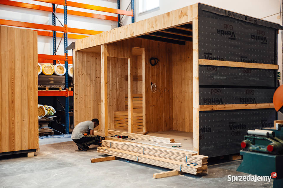 Nowoczesna sauna ogrodowa 220x220 projekt Tarnów