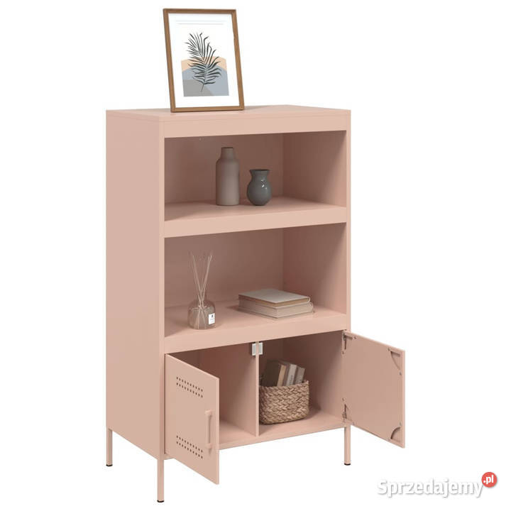 Szafka różowa 68x39x113 stal WM842971 Pozostałe