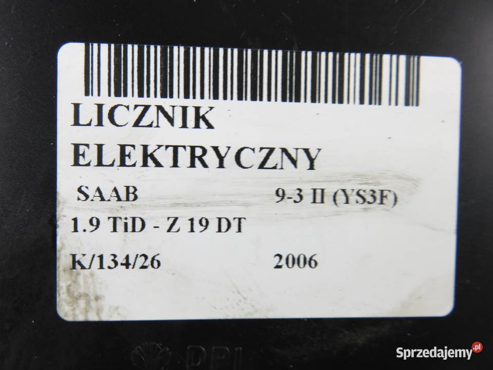 LICZNIK SAAB 93 II YS3F 19 TiD Z 19 DT P12768231