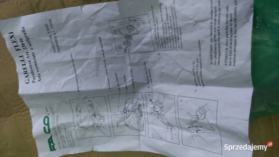 SZYBA OWIEWKA FACO 23046 Garelli Flexi CS nowa