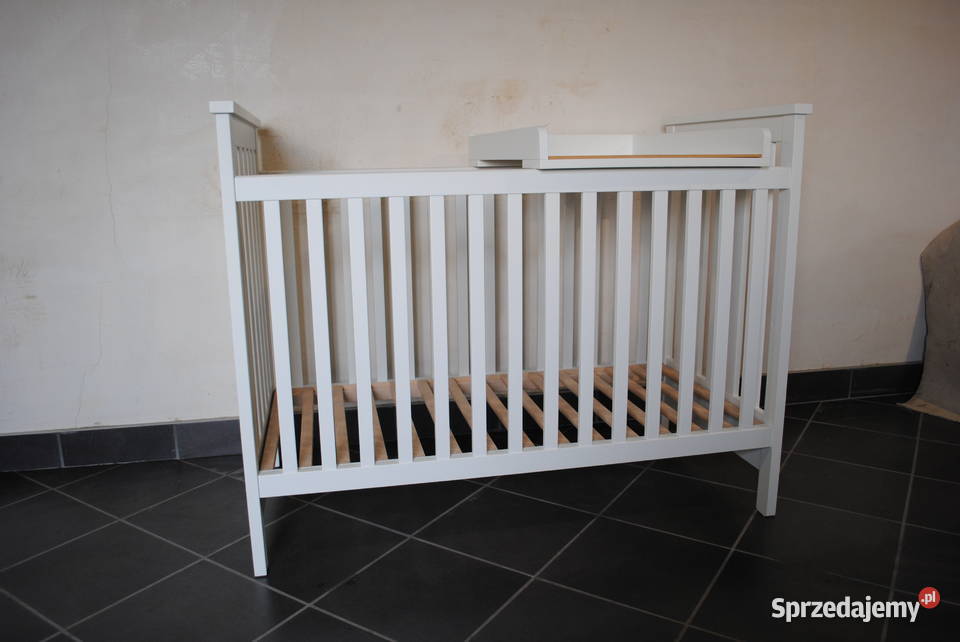 Łóżeczko dziecięce granatowe przewijak 120x60 mazowieckie Błonie