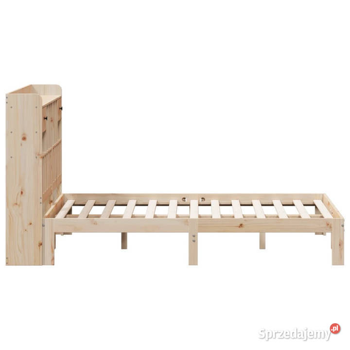 Łóżko z regałem bez materaca lite drewno sosnowe sprzedam