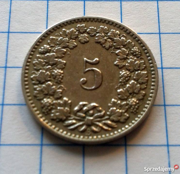 5 RAPPÓW 5 CENTYMÓW 1911 SZWAJCARIA Piszczac