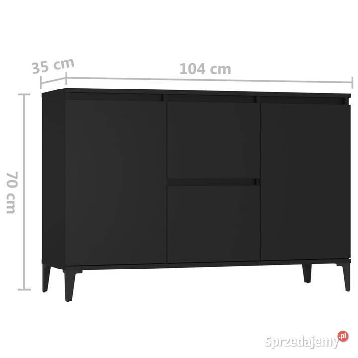 Szafka czarna 104x35x70 materiał drewnopochodny sprzedam