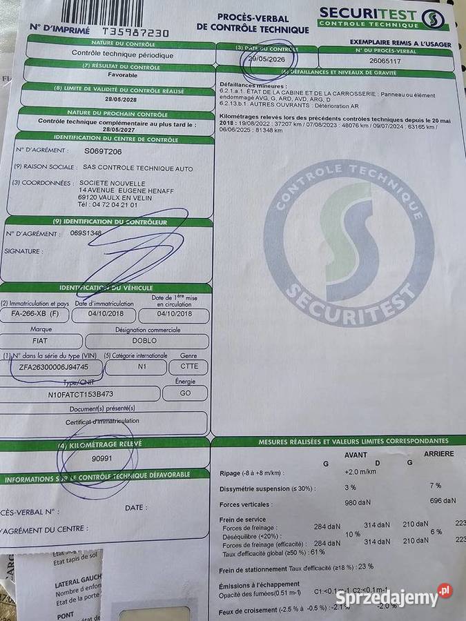 DOBLO CHLODNIA MROZNIA CARRIER 230V KLIMA EURO6 Tarnobrzeg