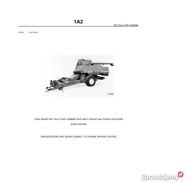 John Deere kombajn 9501 9400 9410 9450 9500 Rolnictwo Kielce sprzedam