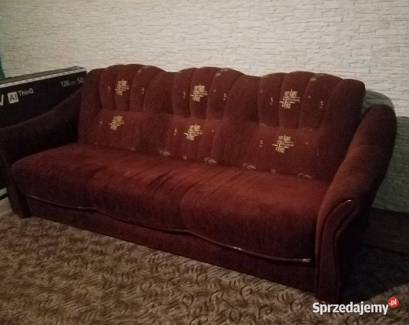 Kanapa tapczan bordo wielkopolskie Wągrowiec