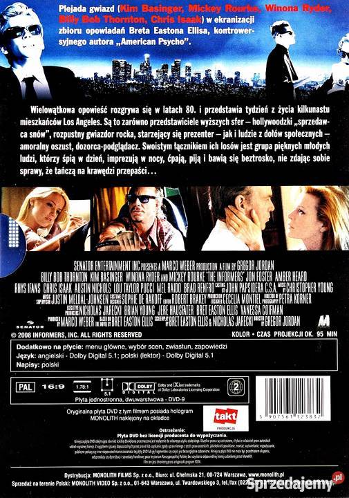 INFORMERS MICKEY ROURKE Filmy