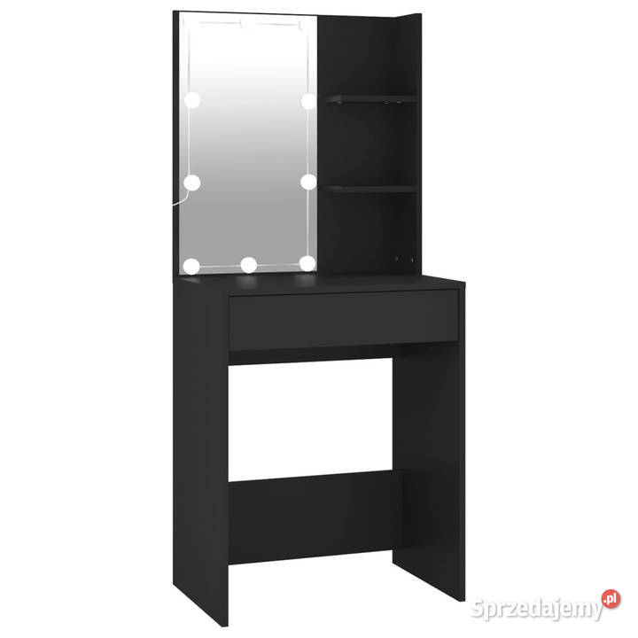 Toaletka z oświetleniem LED czarna 60x40x140 Toaletki Warszawa