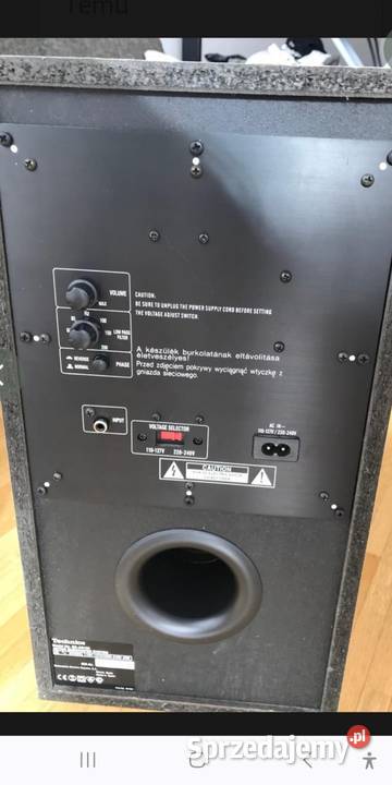 Subwoofer Technics SBAS100 100Watt 2way aktywny wielkopolskie Ostrzeszów