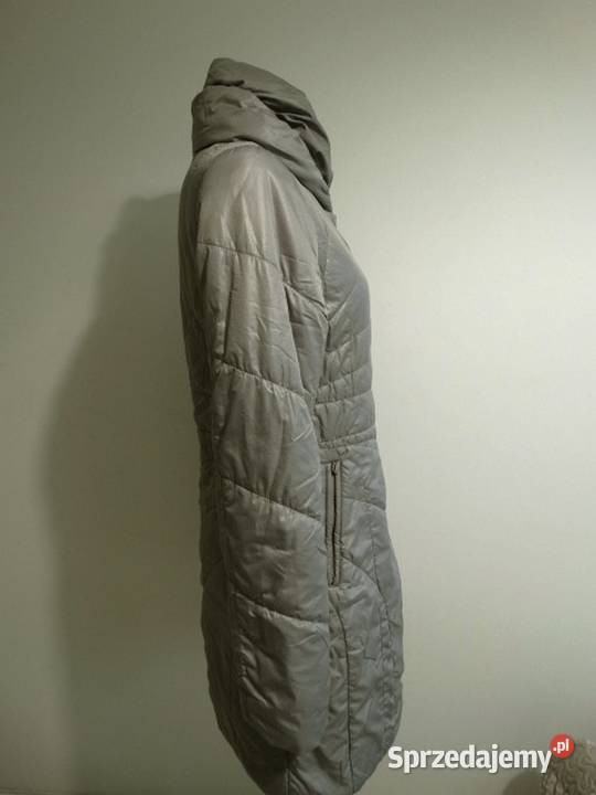 Kurtka Płaszcz Modny Beżowy Kolor Ocieplany Łomża