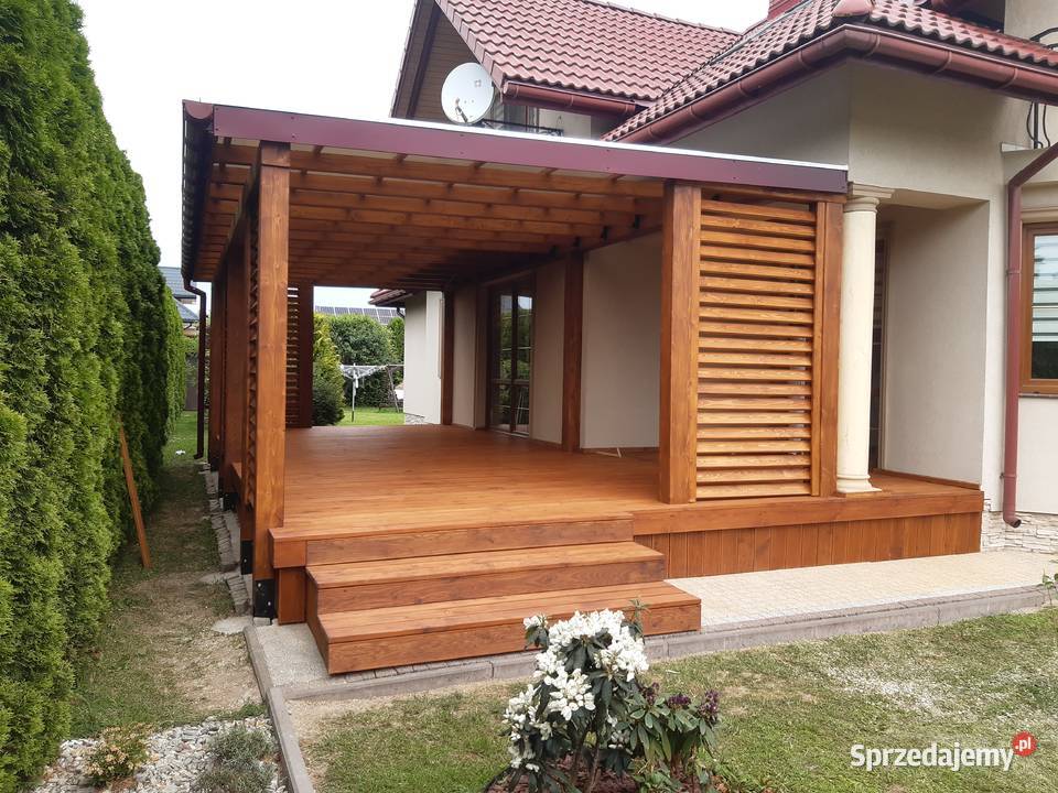 Taras przydomowy Z26 Patio Drewniane Zadaszenie