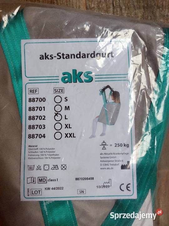 NOWA Chusta uprząż AKS do podnośnika pacjenta L Zawiercie sprzedam