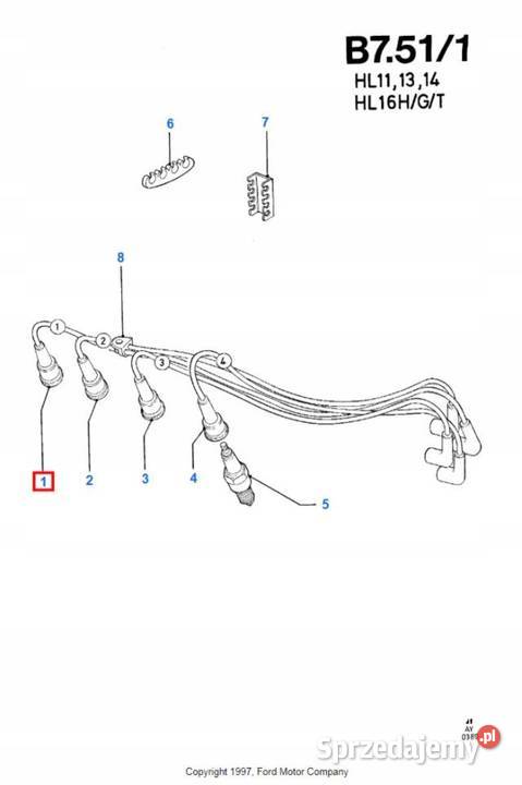 PRZEWÓD ZAPŁONOWY FORD ESCORT ORION 8186 osobowe sprzedam