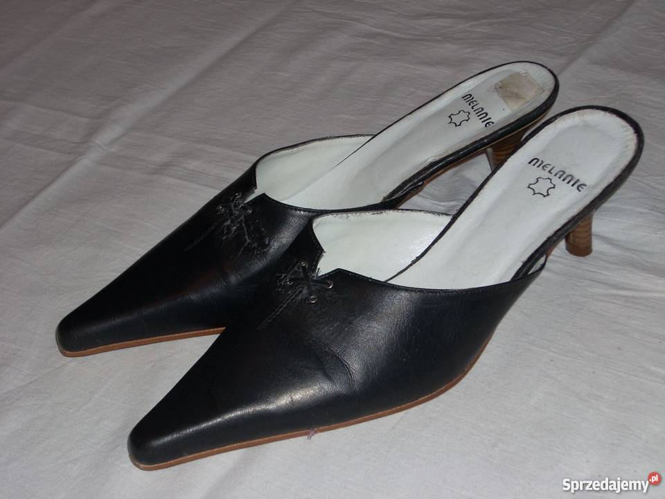 SKÓRZANE klapki buty J NOWE 385 39 skóra Nowy Sącz