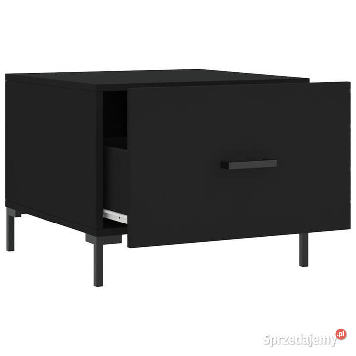 Stolik kawowy czarny 50x50x40 materiał Warszawa