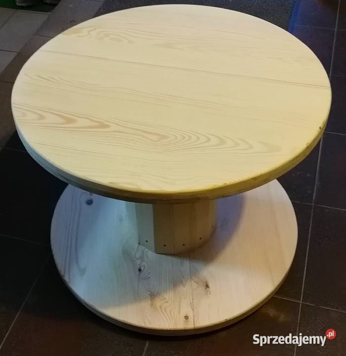 Stolik drewniany ze szpuli ława drewniana loft