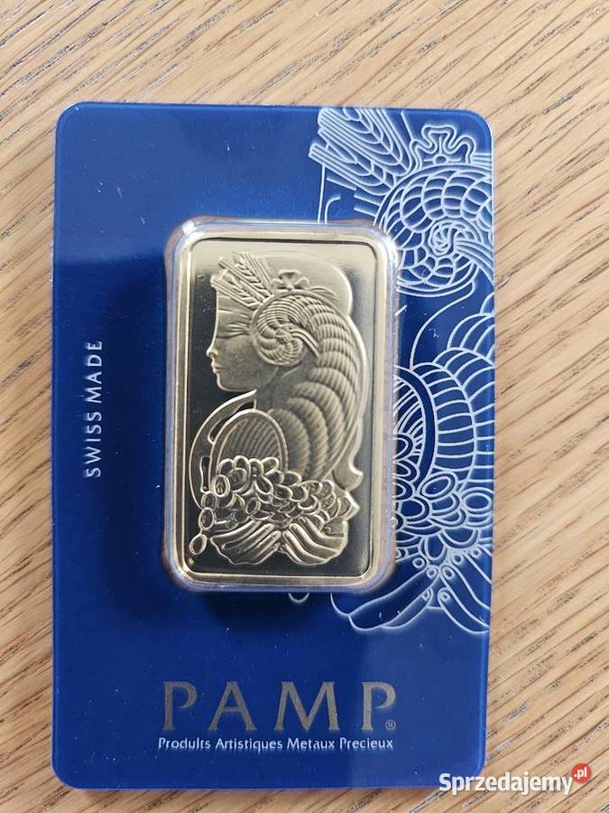 sztabka złota imitacja 1 uncja PAMP certyfikat Warszawa