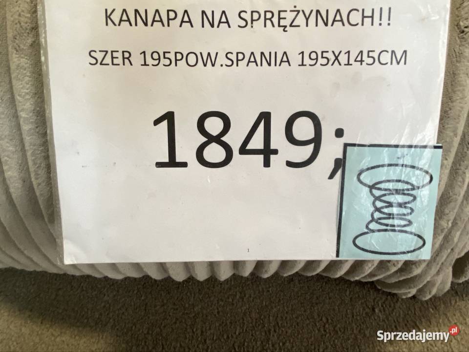 KANAPA NA SPRĘŻYNACH Z FUNKCJĄ SPANIA kujawsko-pomorskie Chełmża