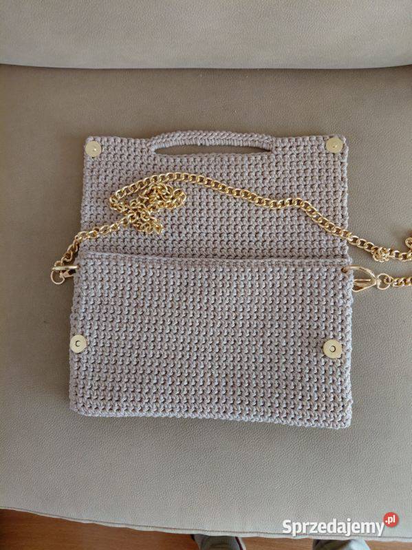 Torebka beżowa ze sznurka bawełnianego Dla kobiet Torby i torebki