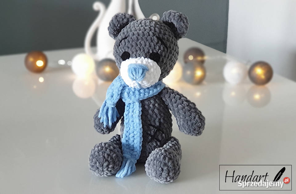 Miś Przytulanka na szydełku amigurumi HANDART Krotoszyn