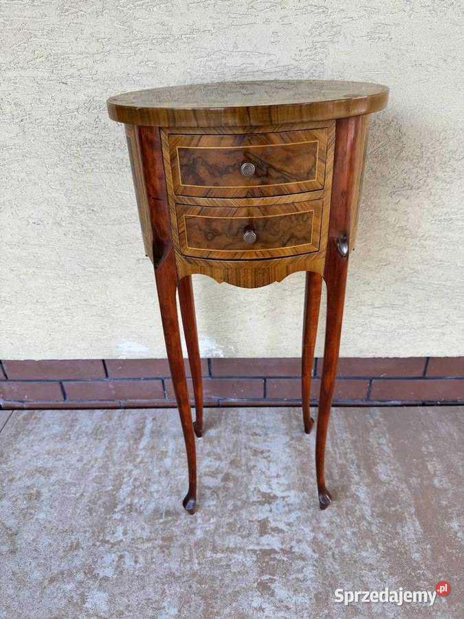 Stolik Ludwik barokowy stylowy z szufladami Sulbiny