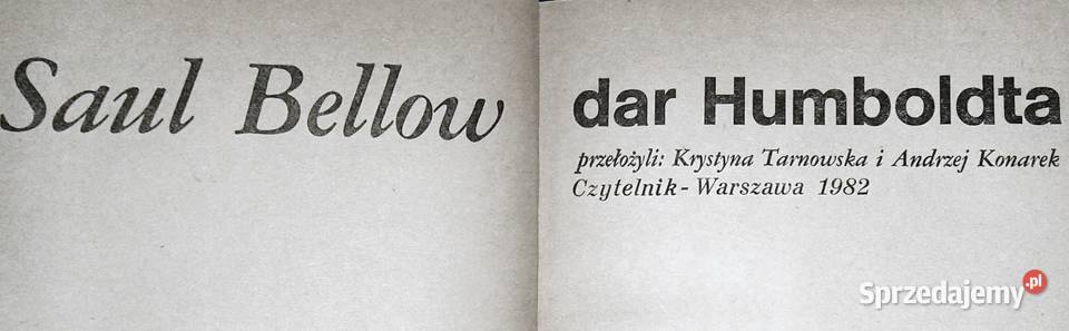 Dar Humboldta Saul Bellow Chełm