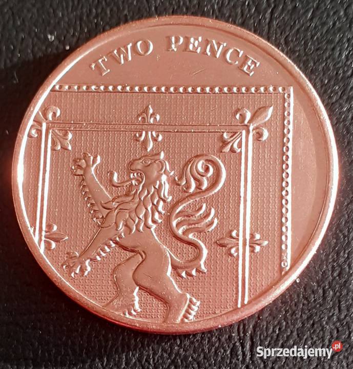 Moneta 2 pensy 2014 r Elżbieta II Warszawa