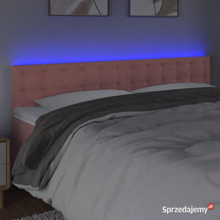 Zagłówek do łóżka z LED różowy 200x5x7888 Warszawa