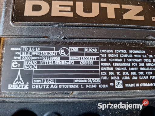 NOWE Silnik DEUTZ TCD 29 L4 TD 36 L4 TCD 36 L4