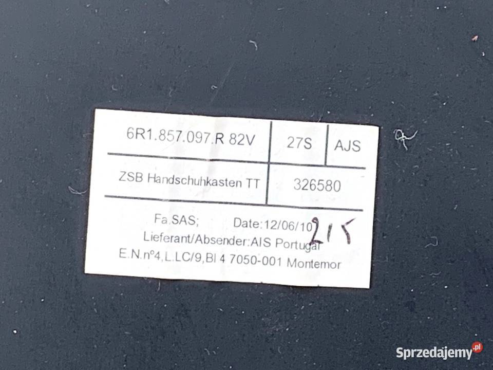 SCHOWEK PASAŻERA VW POLO V Hatchback 6R1857097R