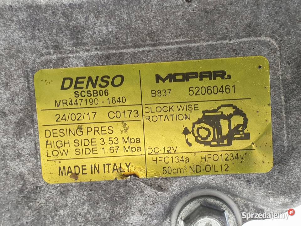 Fiat 500 12 8V SPRĘŻARKA KLIMATYZACJI osobowe Janów