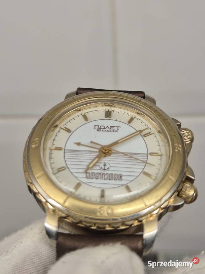Radziecki mechaniczny zegarek Poljot Nautilus z Męskie Chorzów