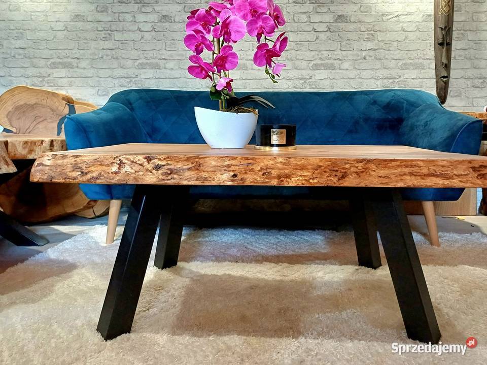 Stolik kawowy ława 105x65 MONOLIT DĘBU loft wielkopolskie Śrem
